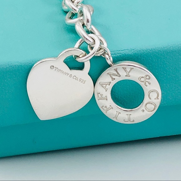 Authentic Please Return to Tiffany Heart Tag Toggle Necklace Sterling Silver - Picture 4 of 7